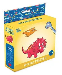Braino Kidz My First Mini Jigsaw Puzzle Dino Land Multicolor - 25 Pieces