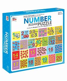 Braino Kidz My First Mini Jigsaw Puzzle Numbers Multicolor - 26 Pieces