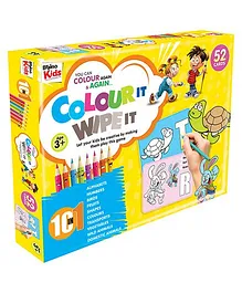 Braino Kids Color It & Wipe It 10 in 1 Card Game Multicolor - 52 Cards