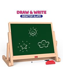 Funskool Giggles Draw & Write Desktop Slate 4 in 1 Double Sided Board - Multicoloured