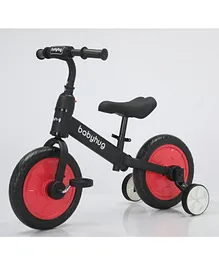 Babyhug 2 -1 Balance Bicycle 12 Inches -
                        Red| Adjustable Seat Height| Removable Training
                        Wheels| Removable Pedals| Puncture Proof Tyre