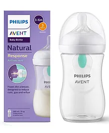 &nbsp;Avent Natural Response 260 ml
                              Baby Feeding Bottle with Air Free Vent |
                              Uniquely Designed Nipple releases milk
                              only when baby drinks | Pack of 1
                              (Packaging May Vary)