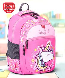 Play Nation Unicorn Print School Backpack Pink - 16 inches