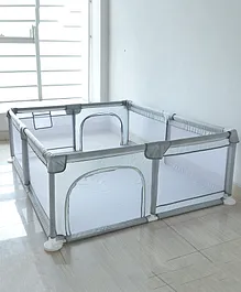 Babyhug Smart Portable with Safety Lock
                        Playpen with Play Gate Fence- Light Grey