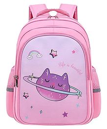 SYGA Children's Lightweight Schoolbag For Primary School Students,Oxford cloth With Cat Design  (Pink)