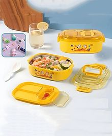 Azhari astraounat theme yellow stainless steel tiffin box