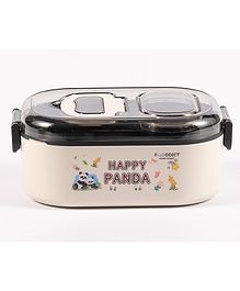 Azhari Happy Panda Lunch Box Stainless Steel Box For Kids Design Color Vary