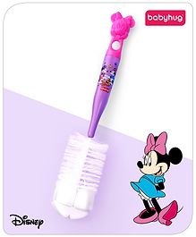 Babyhug Disney Bottle Cleaning Brush with Minnie Mouse Print - Pink