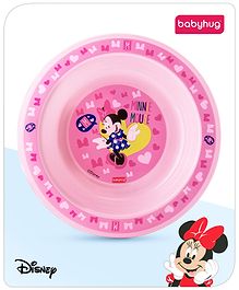 Babyhug BPA Free  Round Bowl with Minnie Mouse Print - Pink