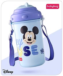 Babyhug Disney Straw Sipper with Strap & Mickey Mouse Print - 360 ml