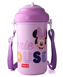 Babyhug Disney Straw Sipper with Strap & Minnie Mouse Print - 360 ml