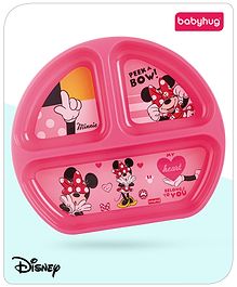 Babyhug Disney Minnie Mouse 3 Section Plate - Pink