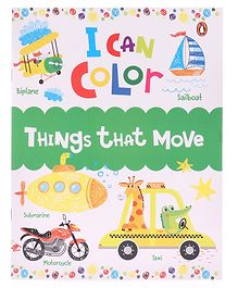 I Can Color Things that Move Book - English