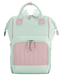 StarAndDaisy Diaper Backpack for Baby  Waterproof Multifunctional Bag with Max Storage Capacity  Elegant Green and Pink