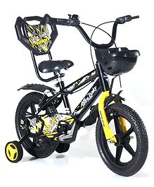 Kids Bicycle With Storage Basket &  Bell - Black