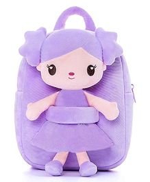 Frantic Premium Quality Soft design Full Body Purple Myra Doll Bag for Kids Height 13.9 cm