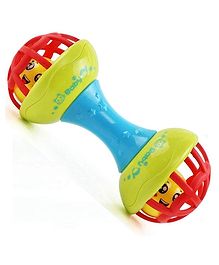 Vinmot Colorful Non-Toxic Baby Dumbbell Rattle Teether Bell Toy for Babies