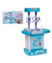 Toysire Kitchen Play Set Portable Pretend Food Frozen Theme with Realistic Light Sound Toys for Toddlers Toy