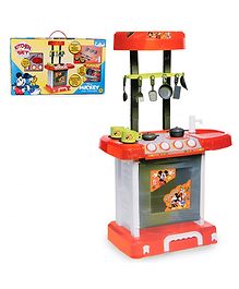 Toysire Kitchen Mickey Mouse Play Set Portable Pretend Food with Realistic Light Sound Toys for Toddlers Toy