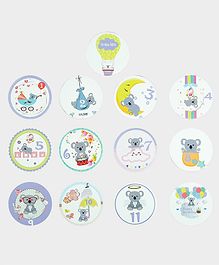 Mi Arcus New Born Baby Monthly Grown Memories Milestone Card Discs- Multicolor
