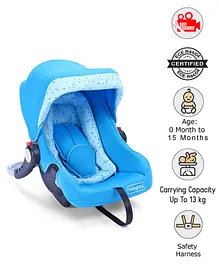 Babyhug Onyx Car Seat Cum Carry Cot With Rocking Base & Aluminium Handle - Blue