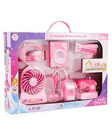 Toysire Household Set Princess Theme  for Kids Girls Modern Kitchen Play Set with Sound House Hold Appliances for Kids