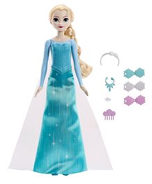 Disney Frozen Toys  Elsa Fashion Doll in Signature Blue Dress and 9 Accessories Inspired by Frozen Movies - Height 32.3 cm (Color May Vary)