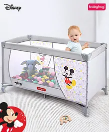Babyhug Disney Mickey Printed Playpen -
                        Grey