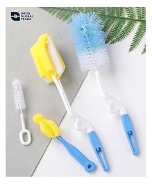 Ortis Bottle Cleaning Brush Set of 4 - Multicolor ( Color May Vary)