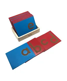 Skola Sandpaper Letters Lower Case - 26 Wooden Cards