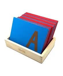 Skola Sandpaper Letters Upper Case - 26 Wooden Cards