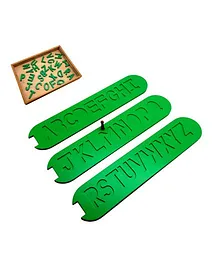 Skola Alphabet Puzzle Trays Upper Case - Green