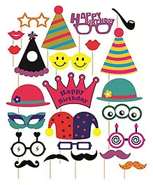Syga Birthday Party Props Pack Of 24 - Multicolor