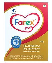 Farex Stage 1 Infant Formula - 400 gm Refill Pack
