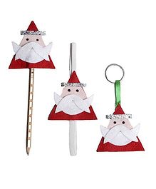 Li'll Pumpkins Reindeer Set 3 Pencil Topper Book Mark & Key Chain - Red