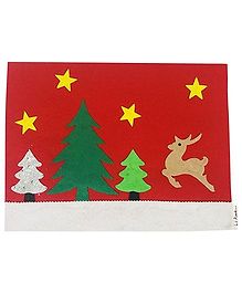 Li'll Pumpkins Reindeer Felt Table Mat - Red