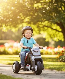 Battery Operated Electric Kids Bike - Grey
