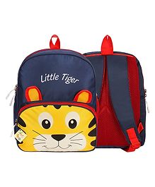 Frantic Premium Quality Soft design PU Blue Little Tiger Bag for Kids height - 14 inches