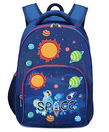 Frantic Premium School Blue Space Bag for Kids - 16 Inches