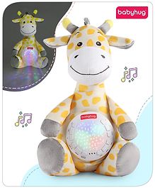 Babyhug Giraffe Music Projector Soft Toy Yellow & Grey - Height 39.5 cm