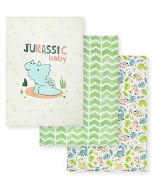TIDY SLEEP Jurrasic Baby Dino Boy Diaper Changing Mats For Baby Pack Of 3