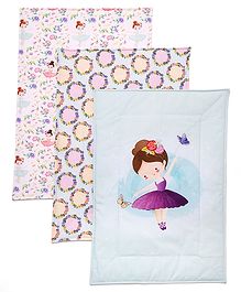 TIDY SLEEP Ballerina Diaper Changing Mats For Baby Pack Of 3