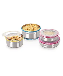 Steel Lock Airtight Food Storage Containers Set of 4 - Blue