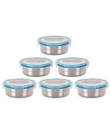 Steel Lock Airtight Food Storage Containers Set of 6 - 700 ml each (Color May Vary)