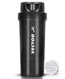 Vector X Thunder Inside Steel Shaker Bottle For Protein Shake With Material Grade 0.5 Non Toxic 500 ml Shaker (Black)