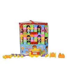 Planet Of Toys Educational Puzzle Blocks Set Of 143 Pieces - Multicolor