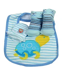 Babies Bloom Gift Set Tortoise Design Set of 3 - Blue