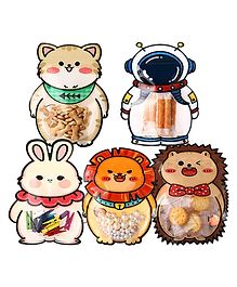 Chocozone Pack of 50 Animal Theme Guddy Bags Party Favor Bags Cookie Bags Birthday Party Return Gift Bags Goody Bags for Return Gifts for Kids