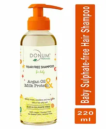 Donum Naturals Tear Free Shampoo with Argan Oil & Milk Protein for Baby - 220 ml