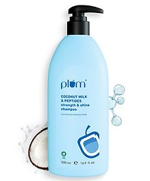 Plum Coconut Shampoo for Dull Hair with Coconut Milk and Peptides for Soft & Silky Hair I 22x Softer Hair I Shampoo for Women and Men | 500 ml